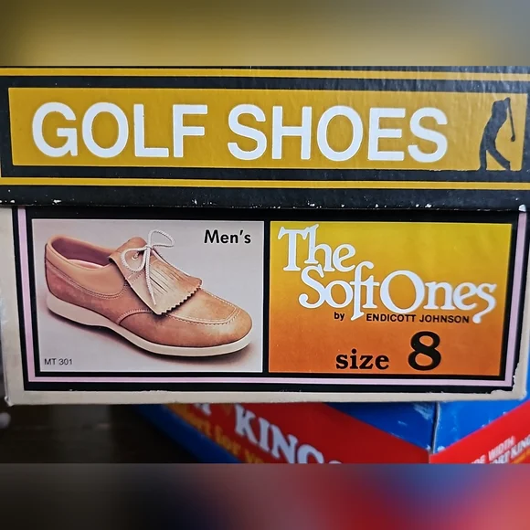 Vintage The Soft Ones By Endicott Johnson Golf Shoes Size 8 NWT - Picture 13 of 14